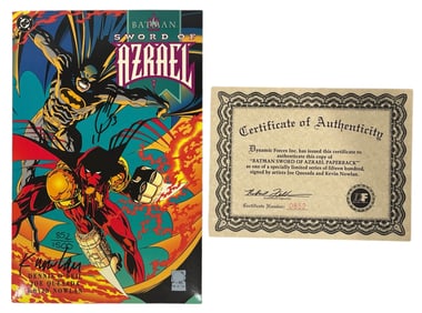 SIGNED DCs Batman Sword of Azrael Comic Book | WITH COA