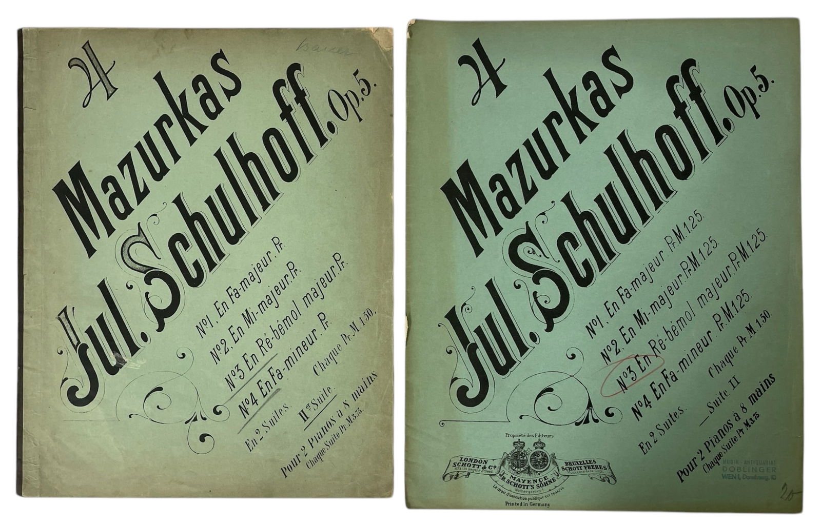 Mazurkas Jul. Schulhoff Music Books