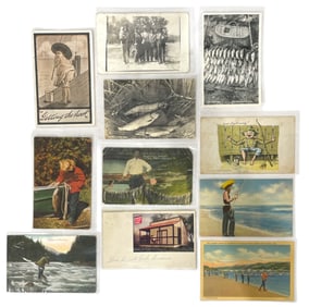 Vintage Fishing Postcard Collection