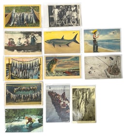 Vintage Fishing Postcard Collection