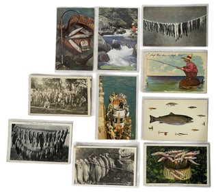 Vintage Fishing Postcard Collection