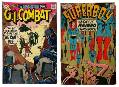 DCs G I Combat and Superboy Comic Books