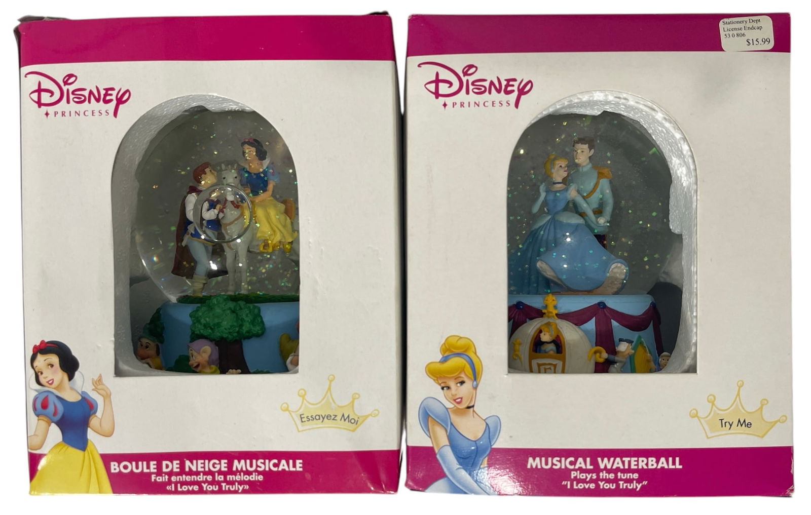 Lot of 2 | Disney Musical Waterball Collection (1 of 3)