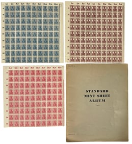 Stamp and Empty Standard Mint Sheet Album Collection