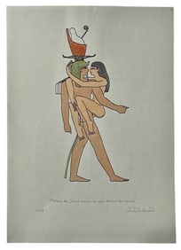 Erotic Adult Artwork by Oscar Reutersvard | no coa