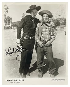 Signed Lash LaRue | B&W Photo 8 x 10 | Cert No. CB36401