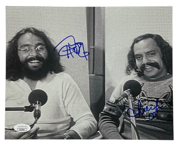 Signed Cheech Marin and Tommy Chong | B&W Photo 8 x 10 | Cert No. AZ16901