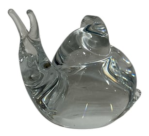 Signed Crystal Snail Figure