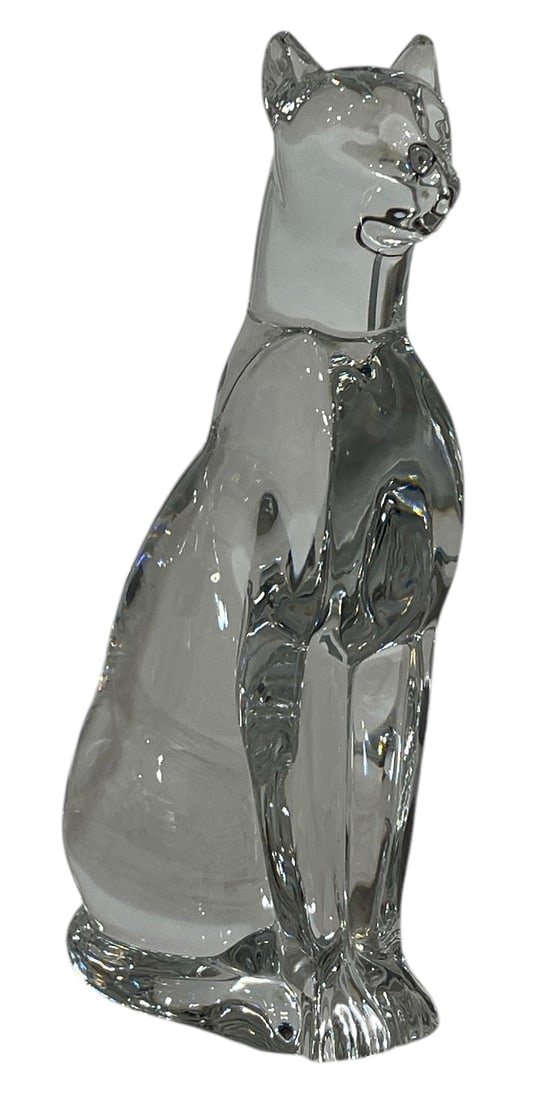 Baccarat French Crystal Cat Figurine: Baccarat French Crystal Cat Figurine