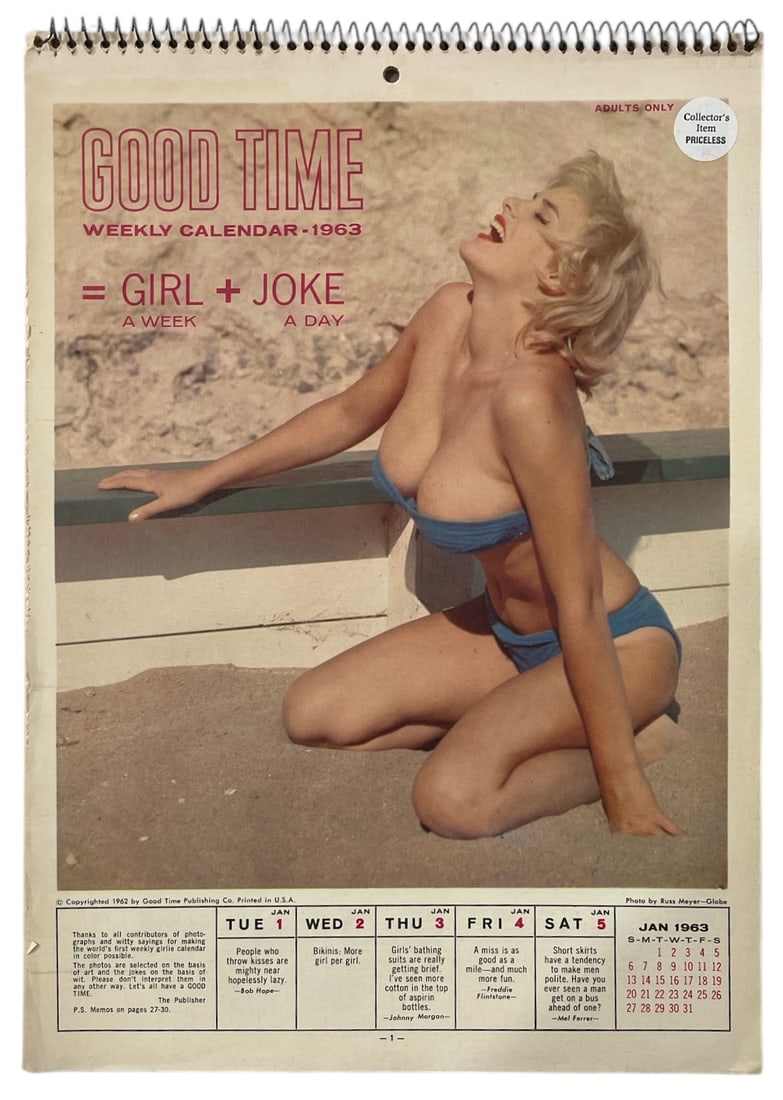 Good Time Weekly Calendar 1963 | Adult Calendar (1 of 4)