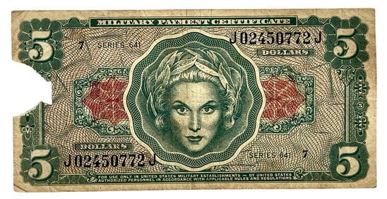 Vintage Military Payment Certificate