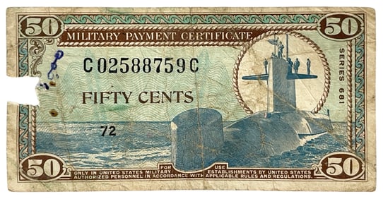 Vintage Military Payment Certificate