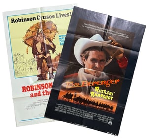 Lot of 2 | Robinson Crusoe and The Tiger and Rustlers Rhapsody | Movie Posters