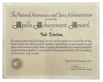 Apollo Achievement Award To Ted Linton
