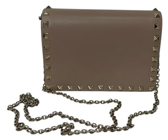 Valentino Garavani | Rockstud | Small Leather Shoulder Bag | Beige