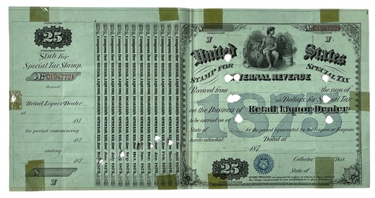 Stub for Special Tax Stamp | No. C194772