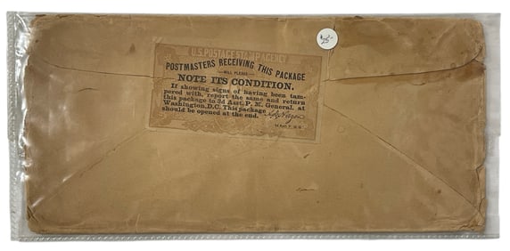 Vintage Registered Mail with US Postage Stamp