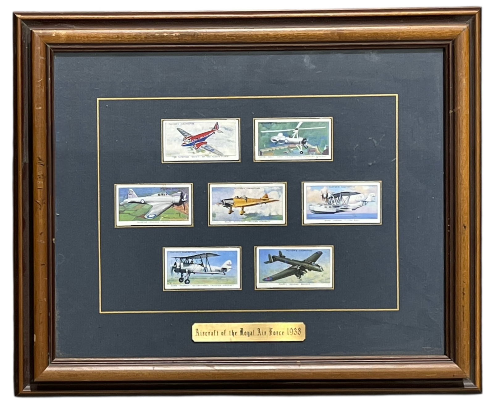 Framed Aircraft Cigarette Cards (1 of 4)