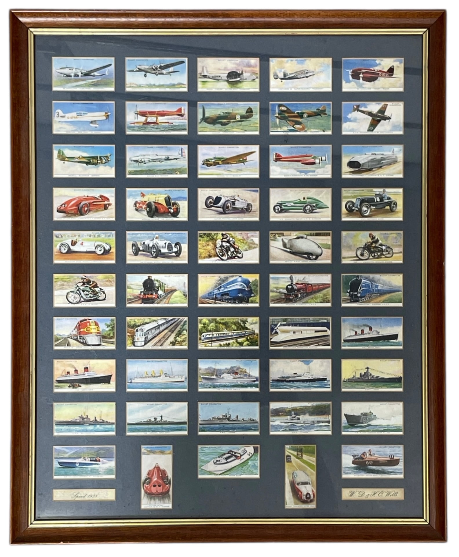 Framed Aircraft Cigarette Cards (1 of 6)