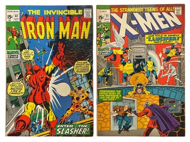 Vintage Marvels Iron Man and X Men | Comic Book Collection