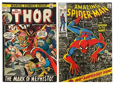 Vintage Marvels The Mighty Thor and Spider Man | Comic Book Collection
