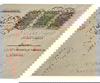 Vintage Envelope With Stamp and Postal Stamp