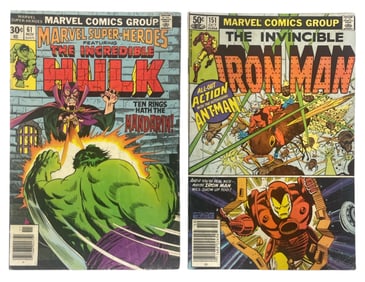Marvels The Incredible Hulk and The Invincible Iron Man Comic Book Collection
