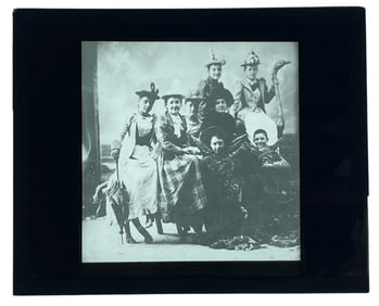 Vintage Glass Photo Slide