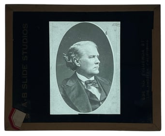 Vintage Glass Photo Slide
