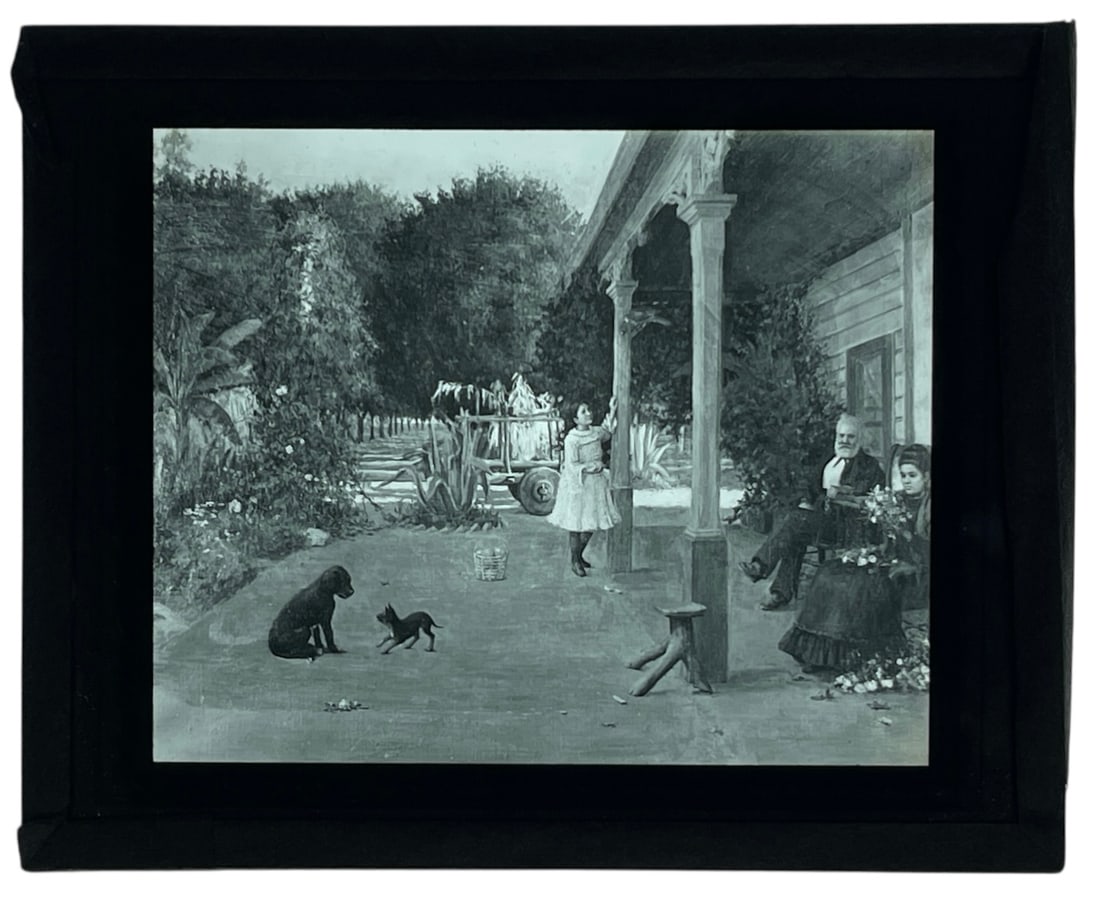 Vintage Glass Photo Slide: Vintage Glass Photo Slide