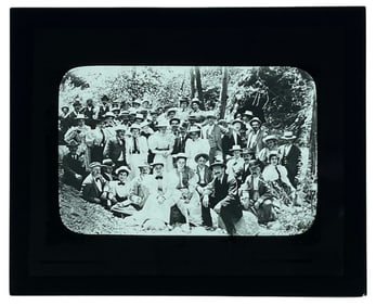 Vintage Glass Photo Slide