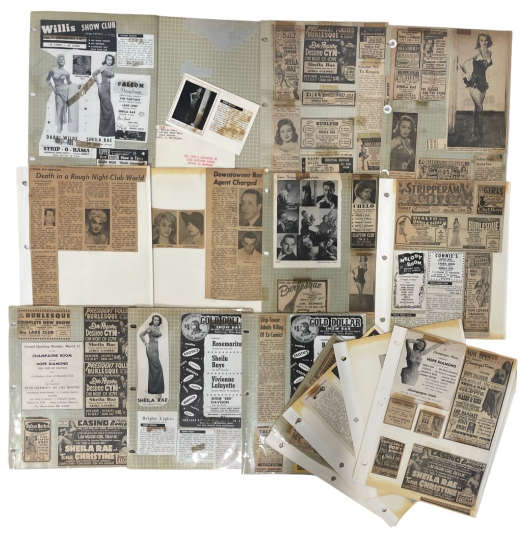 Vintage Burlesque Photo and Newspaper Clipping Collection (1 of 2)