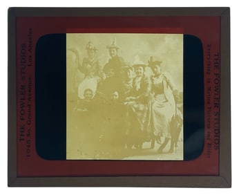 Vintage Glass Photo Slide