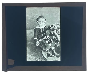 Vintage Glass Photo Slide