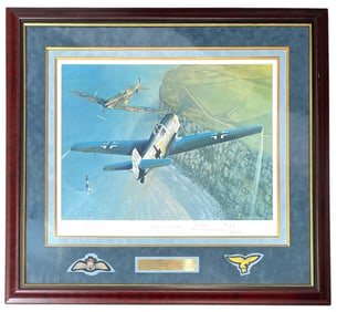 SIGNED Framed WWII Aviation With Two Fighter Aircraft | No. 851