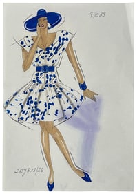 Christian Dior | Original Designer Sketch | One of a Kind Artwork