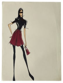 Luxury Fashion Brands | Original Designer Sketch | One of a Kind Artwork