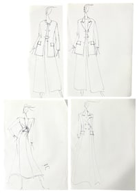 Luxury Fashion Brands | Original Designer Sketch | One of a Kind Artwork