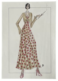 Luxury Fashion Brands | Original Designer Sketch | One of a Kind Artwork
