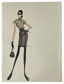 Luxury Fashion Brands | Original Designer Sketch | One of a Kind Artwork