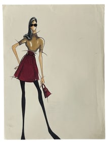Luxury Fashion Brands | Original Designer Sketch | One of a Kind Artwork