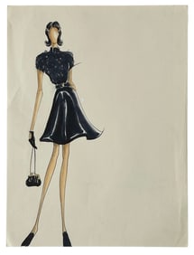 Luxury Fashion Brands | Original Designer Sketch | One of a Kind Artwork