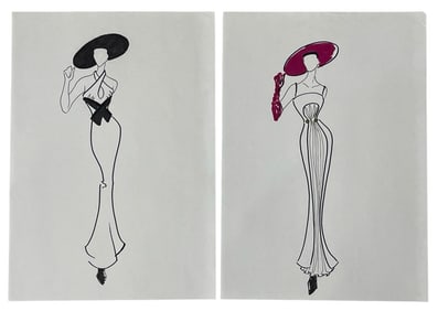 Luxury Fashion Brands | Original Designer Sketch | One of a Kind Artwork