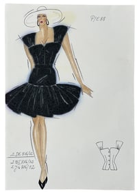 Christian Dior | Original Designer Sketch | One of a Kind Artwork