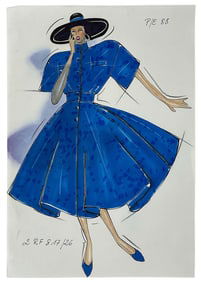 Christian Dior | Original Designer Sketch | One of a Kind Artwork