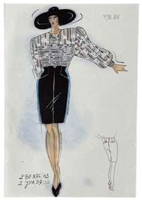 Christian Dior | Original Designer Sketch | One of a Kind Artwork