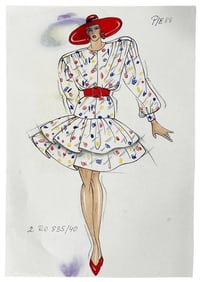 Christian Dior | Original Designer Sketch | One of a Kind Artwork