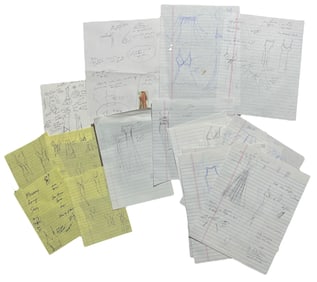 Luxury Fashion Brands | Original Designer Sketch and Note Collection