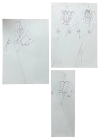 Luxury Fashion Brands | Original Designer Sketch | One of a Kind Artwork
