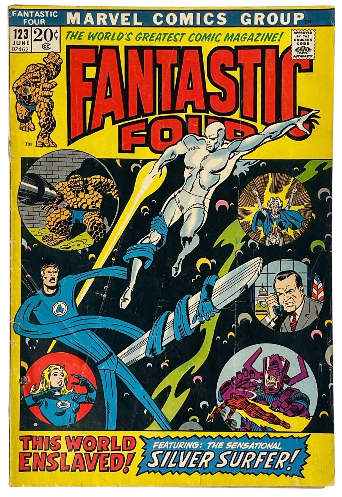 Vintage Marvels Fantastic Four | Featuring Silver Surfer | No. 123 | June: Vintage Marvels Fantastic Four | Featuring Silver Surfer | No. 123 | June